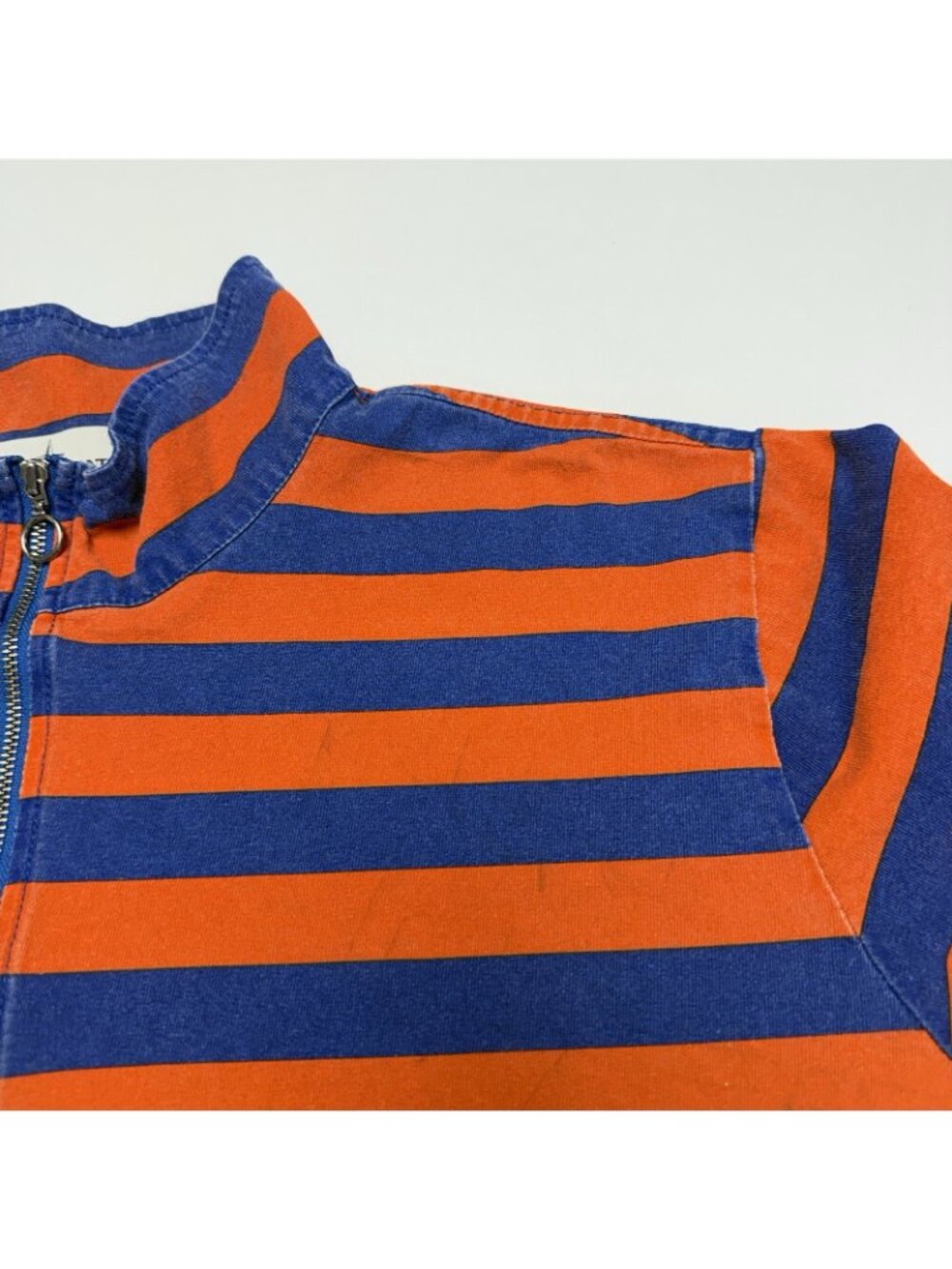 Stone Island X Supreme Quarter Zip Striped T Shirt Long Sleeve XL Authentic - Picture 5 of 14